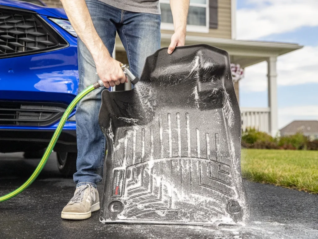 How to clean rubber floor mats in Car