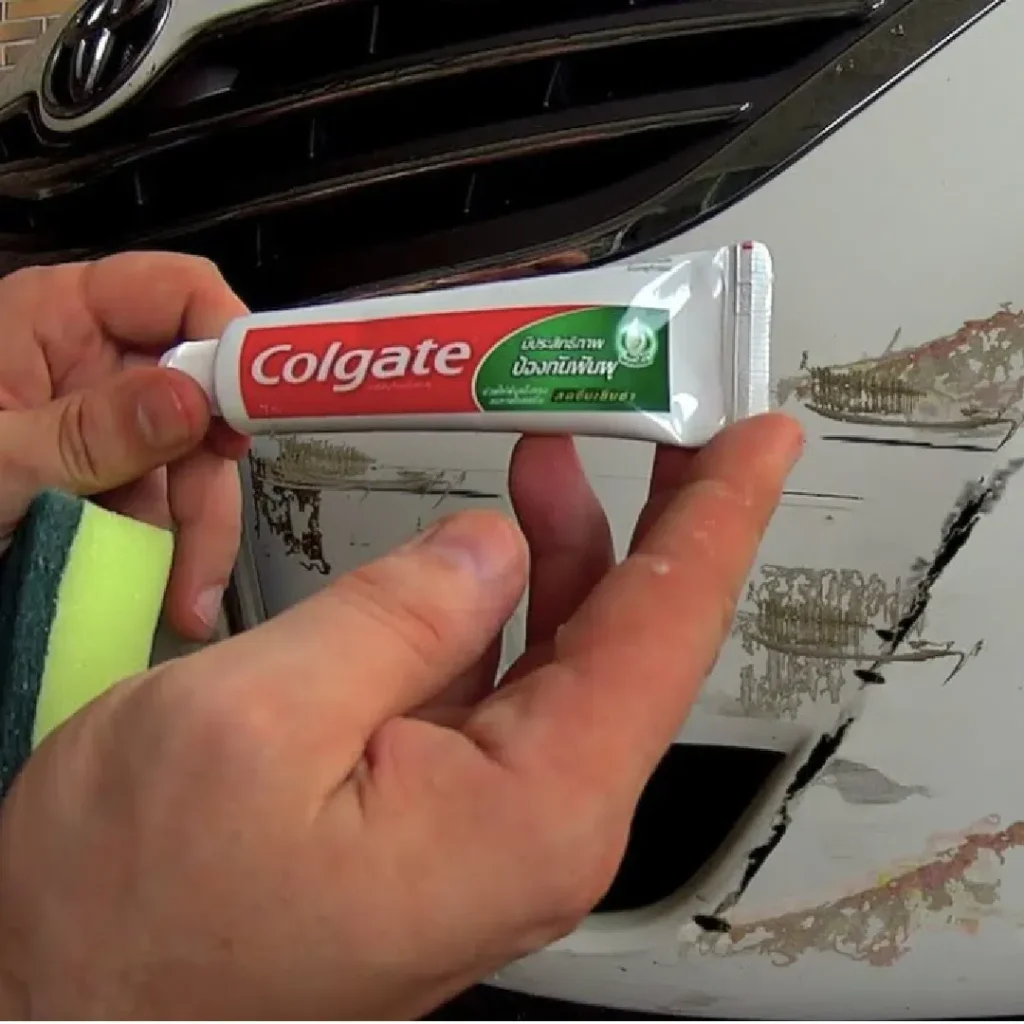 Toothpaste to remove scratches on car